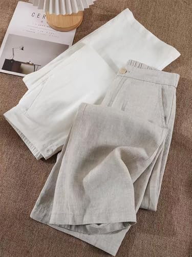 Men's Vintage Linen Pants Summer Lightweight Premium Dress Pants2