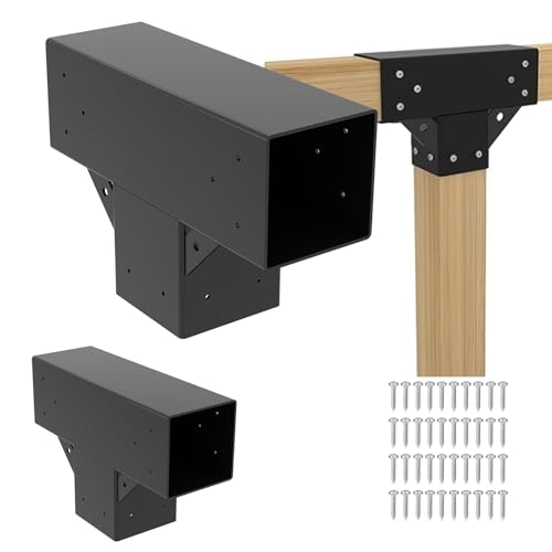 Pergola Kit T Shaped 6x6-2 Pack Pergola Brackets-3 Way DIY