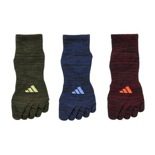 adidas 甲ロゴ 5本指スニーカー丈ソックス 3足組