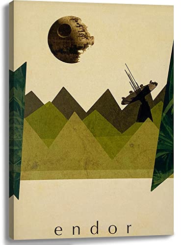 Space Poster Travel Style Planet Prints Retro Wars Wall Art Vintage Movie Posters Minimalist Decor For Home Room Bedroom (A,16X24In Frame) #TOP29