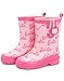 Barbie Wellies Mädchen Kinder Kurze Rosa Glitter Logo Regen Wellington Stiefel 25