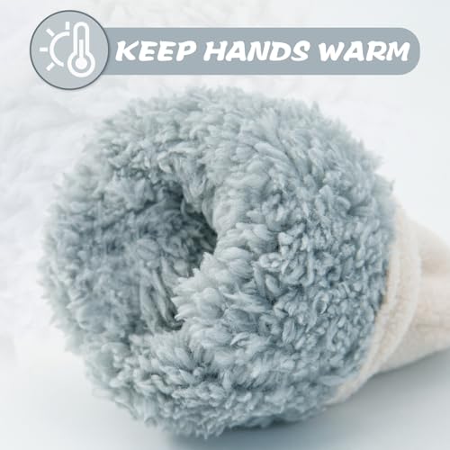 BAVST Baby Toddler Winter Mittens Girls Warm Fleece Lined Gloves Kids Sherpa Lined Mittens for Boys2