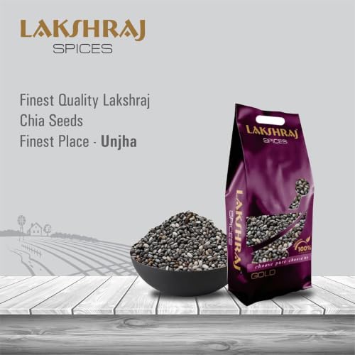 Image of LAKSHRAJ SPICES Healthy Premium Pumpkin Seeds, Chia Seeds, Flax and Sunflower Seeds, Quality for Cooking, Seasoning, and Spices (1 KG Each, Superfood Combo)