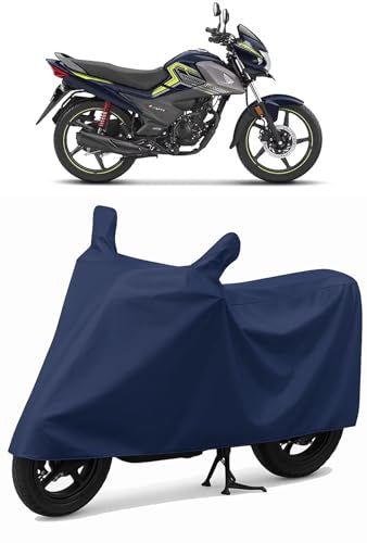 Image of Shield Heavy Duty Bike Cover for Honda Livo | All-Season, Tear-Proof Fabric | with Side Mirror Pocket & Buckle Belt | Honda Livo Bike Cover