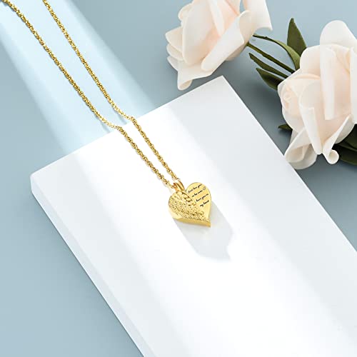 shajwo Cremation Heart Urn Necklace Ashes Jewelry for Women Men Keepsake Pendant Memorial Locket Ash Holder2