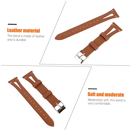 1pc Leather Watch Strap Compatible Watch Quick Release Design Wristband Replacement Lightweight and for Stylish Everyday Wear3