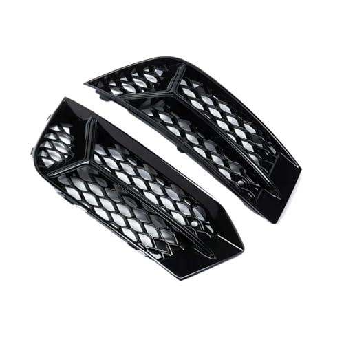 ハニカム六角メッシュアウディ A3 2017-2020 用フォグライトグリルカバーフロントバンパーランプグリル車アクセサリー光沢のある S3 レーシングスタイル
