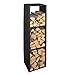 Produktbild Kaminholzregal Brennstoffregal Holzaufbewahrung Metall Schwarz Beschichtet Holzregal Holzkorb Kaminzubehör
