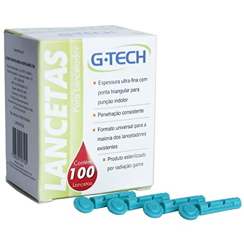 Lancetas p/Lancetador G-Tech com 100 unidades