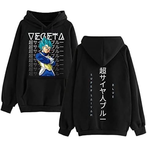 Anime Dragon Ball Hoodie Goku Sweatshirt Vegeta Ackerman Pullover Piccolo Long Sleeve Hoodie with Kangaroo Pocket Cover