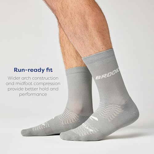 Image of Brooks Run-In Crew Sock 3-Pack, Crew Length, Arch Support, Running Socks