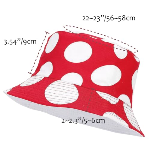 Image of Reversible Bucket Hat for Women Summer Travel Fisherman Cap, Girls Cute Double Side Wear Bucket Cap