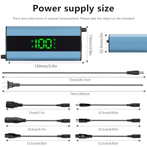 54.6V 2A Electric Scooter Charger 6 in 1 Plugs Universal,for 48V Electric Scooter Ebike Lithium Battery, Smart Display, Fast Charging, Overcharge Protection, Compatible with Multiple Models