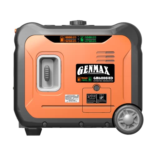 Genmax Portable Inverter Generator, 6000W Super Quiet Gas Propane Powered Engine With Remote/Electric Start, Ultra Lightweight For Backup Home Use & Camping Travel Outdoor .Epa Compliant(Gm6000Ied) #TOP5