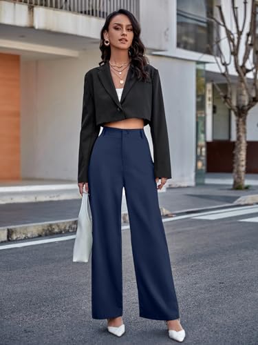 Image of Aahwan Solid Offwhite High Waist Wide Leg Pants for Women's & Girls'