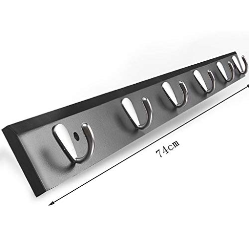 Na Shypj Wall Mounted Coat Rack, Coat Hook Hanger With 5 Metal Hooks For Hanging Coats Towels Hats Clothes (Size : 74Cm) #TOP1