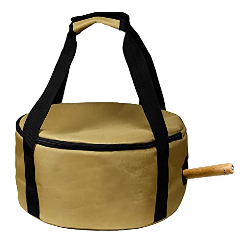 Decdeal 14 x 7 Inch Camp Dutch Oven Tote with Handle Zip Oven Carry Bag Barbecue Storage Bag Cooking Pot Organizer Camping Pot Carrier Organizer Bag for Camping Cookware