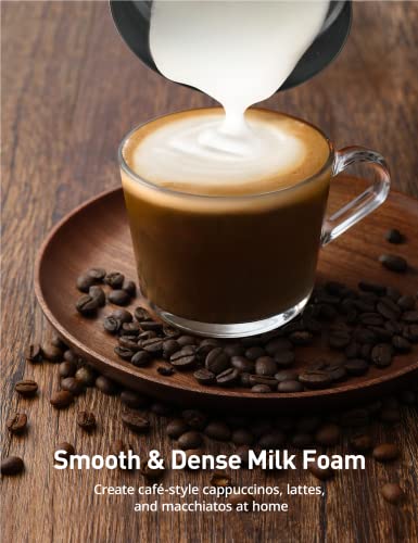 Milk Frother, Paris Rhône Electric Milk Frother and Steamer, 300ML/10.1OZ Milk Steamer, 4 in 1 Hot/Cold Foam Maker, Non-Stick Interior for Coffee, Latte, Hot Milk, Cappuccino, Macchiato, Silver - Thumbnail 3