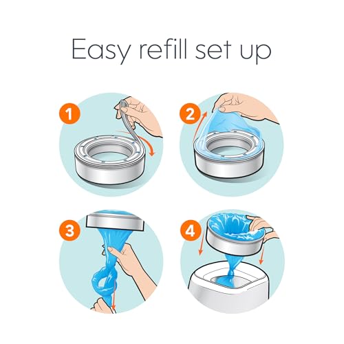 Diaper Genie Bags Refills 270 Count (Pack of 3) with Max Odor Lock | Holds Up to 810 Newborn Diapers