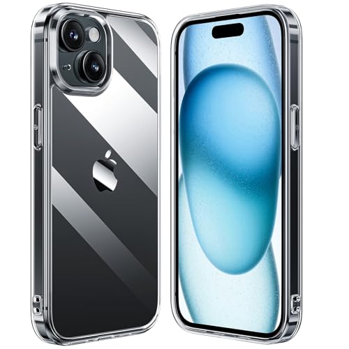 Amazon.co.jp: NIMASO ケース iPhone15用 クリア カバー 背面 強化