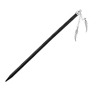 Vista 1 de Palos de pelo retro para cabello largo, simples horquillas chinas para mujeres, palillos de moda, accesorios para el cabello (pimienta plateada)