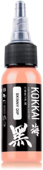 Tinta para tatuagem kokkai sumi Skinny Dip à base de água, sem acrílico, pronta para uso, 15 mL