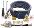 Upgraded Propane to Natural Gas Conversion Kit with10FT 1/2" ID Natural Gas Hose and Regulator and Nozzle for Weber Genesis, Genesis II, Spirit, Spirit II Grills