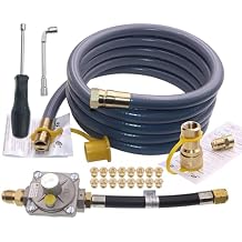 Upgraded Propane to Natural Gas Conversion Kit Includes 10FT 1/2" ID Natural Gas Hose, Regulator & Nozzle for Weber Genesis, Genesis II, Spirit & Spirit II Grills