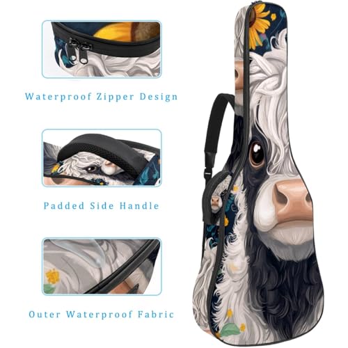 Housse guitare basse imperméable avec sangle dos et 2 poches - 4
