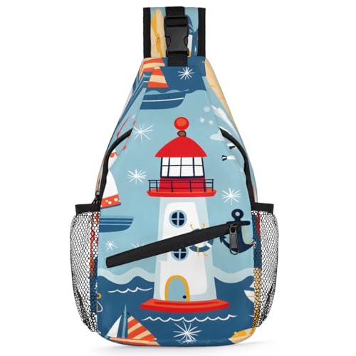 Mochila tipo sling unisex para senderismo y viajes miniatura 1
