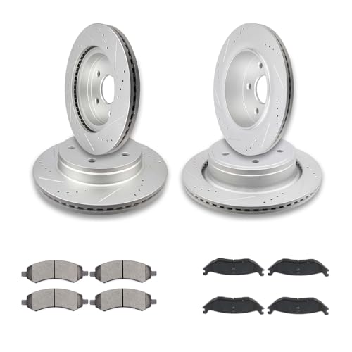 Image of SCITOO Brake Kits Front Rear Brake Rotors Brake Pad:53005;53006;D1084;D967