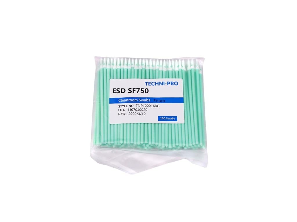 Techni-Pro TNP100016BG - FSWB750 Cleanroom ESD Foam Swab, Static Dissipative Swab Poly Handle, 100/Bg