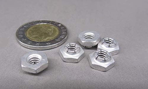 Cadmium Plated Steel Flex-Top Locknuts 10-24 Thread x 3/8 W x 3/16 H 25 Pcs