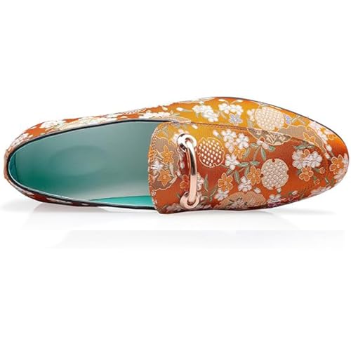 Men's Slip-On Smoking Slippers Embroidered Luxury Satin Casual Wedding Party Dress Shoes2