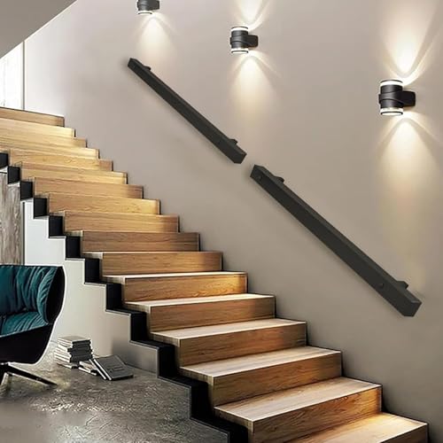 Barandilla de hierro forjado para escaleras pasamanos seguro para escalones de porches