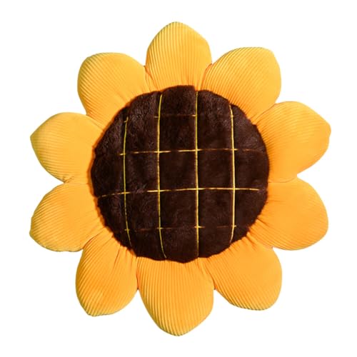 Uposao Coussin en Forme De Fleur De Tournesol, Jouet en Peluche Fleur De Soleil Coussin Decoration Chambre Fille Coussin Tournesol Coussin De Canapé Décoration De Maison, 48cm