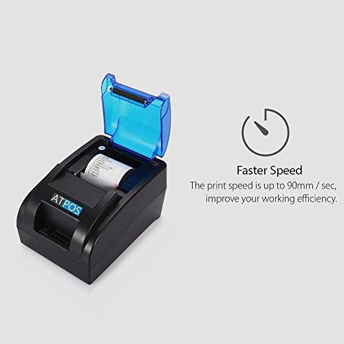 ATPOS Bluetooth 4.0 H58BT Thermal Receipt Printer | 58MM (2 Inch) Kiosk ESC/POS Print Billing Mobile Printing (No Battery) - Image 4