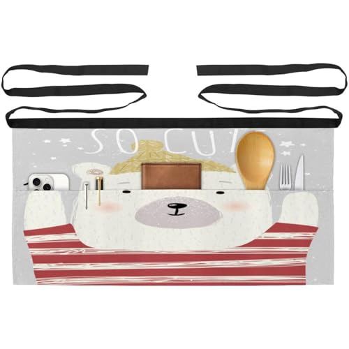 Tablier court de chef pour pâtisserie en famille et nettoyage de maison