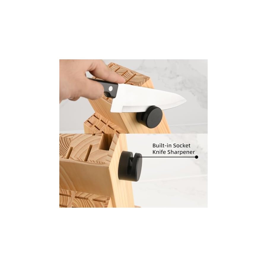 19-Piece-Knife-Set-German-Steel-Durable-and-Dishwasher-Safe-Knife-Sets-for-Kitchen-with-Block-Sets-with-Built-in-Sharpener-for-Chopping-Slicing-DicingCutting 19-Piece Knife Set, German Steel, Durable and Dishwasher Safe, Knife Sets for Kitchen with Block Sets with Built-in Sharpener for Chopping, Slicing, Dicing&Cutting