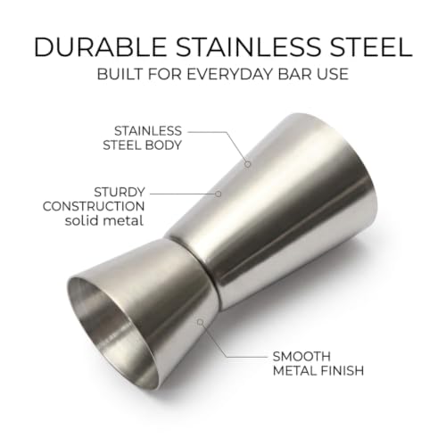 Image of Stainless Steel Cocktail Jigger 30 /60 ml Double Sided Peg Shot Measure Tool