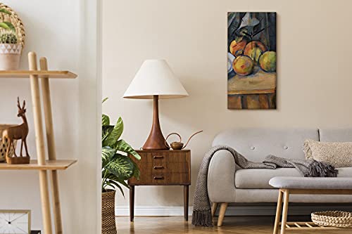 Horloge sur Toile La Grosse Poire 30x60cm avec Mains Noires Silencieuse