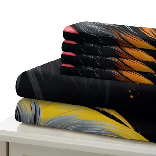 Housse de couette 3 pièces Schzon double 200x200 microfibre imprimé 3D