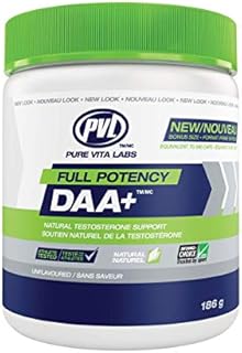 PVL Full Potency DAA+ – Natural Test Testosterone Booster for men – DAA