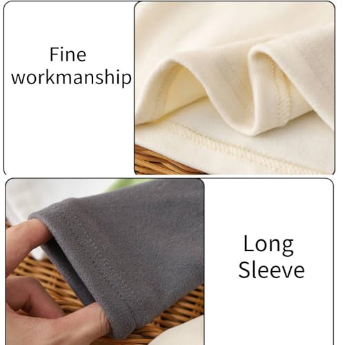 Image of Girls Ruffle Long Sleeve Mock Neck Tops Basic T Shirt Kids Fall Winter Tops Active Layer Shirts