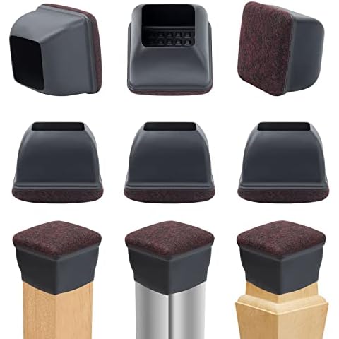 RCHYFEED 2-Inch Chair Leg Caps with Felt Sliders Cover