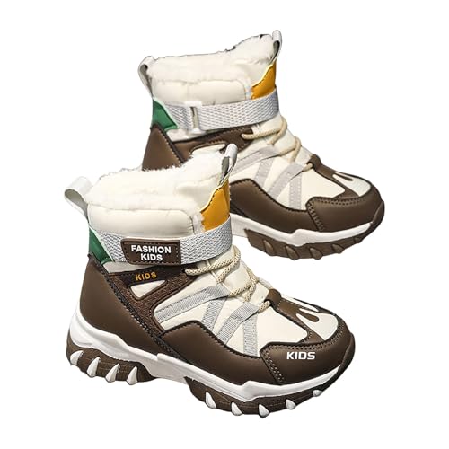 Boys High Top Sports Boots Girls Outdoor Hiking Mid Calf Winter Shoes Non Slip Warm Winter Boots