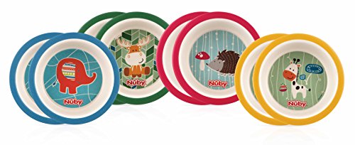 Nuby 2 Piece Bamboo Printed Bowl