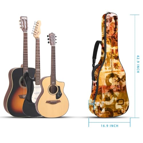 Housse de guitare en tissu Oxford épais rembourré avec boucle de suspension et sangle de cou Motif floral abstrait 101,6 cm, Multicolore., 42.9×16.9×4.7 in, Sac de transport tendance pour guitare - Les Beatles, Paul McCartney, John Lennon, RIngo Starr, George Harrison Housse de guitare en tissu Oxford épais rembourré avec boucle de suspension et sangle de cou Motif floral abstrait 101,6 cm, Multicolore., 42.9x16.9x4.7 in, Sac de transport tendance pour guitare – Image 6