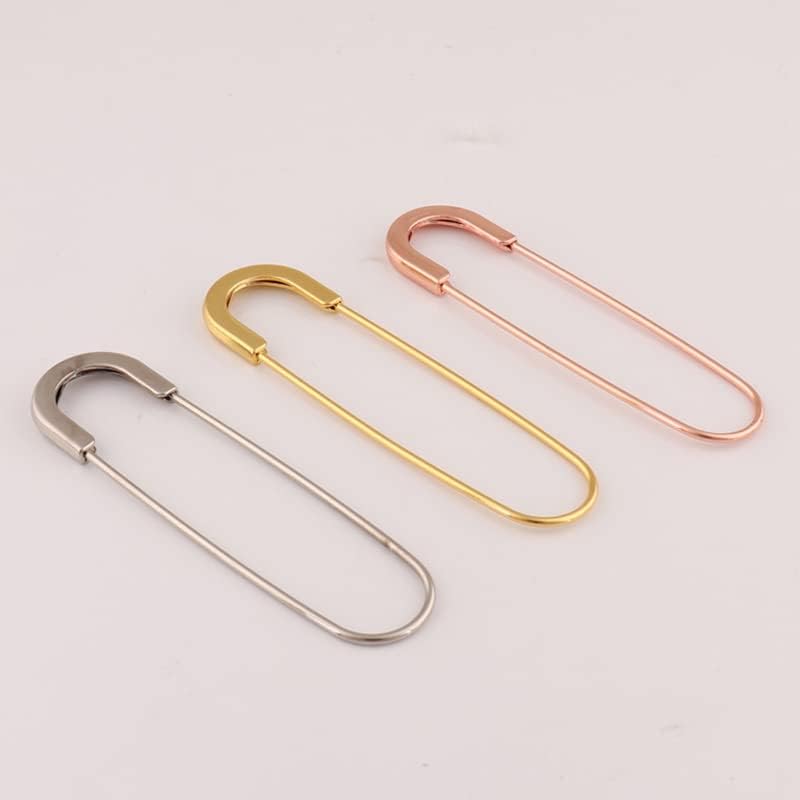 50pcs 80×22mm Large Safety pin, Metal Plating Simple Luggage and Clothing Accessories, Used for handmad e DIY Craft