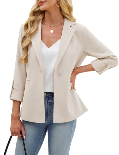 Women's 2026 Spring Fall Blazer Casual Loose Blazer Jackets Suits